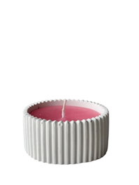 Aberto Design Vela de concreto soya 1TM color rojo aroma lavanda y vainilla hecha a mano para relajación y decoración del hogar